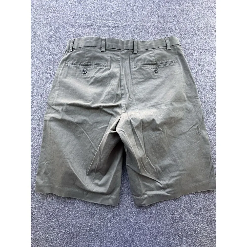 Banana Republic Shorts Mens Size‎ 35 Green Emerson Chino Flat Front Pockets
